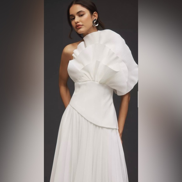 Acler Asymmetrical White Dress - Picture 2 of 6